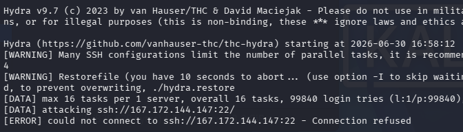 Active response blocked the attack