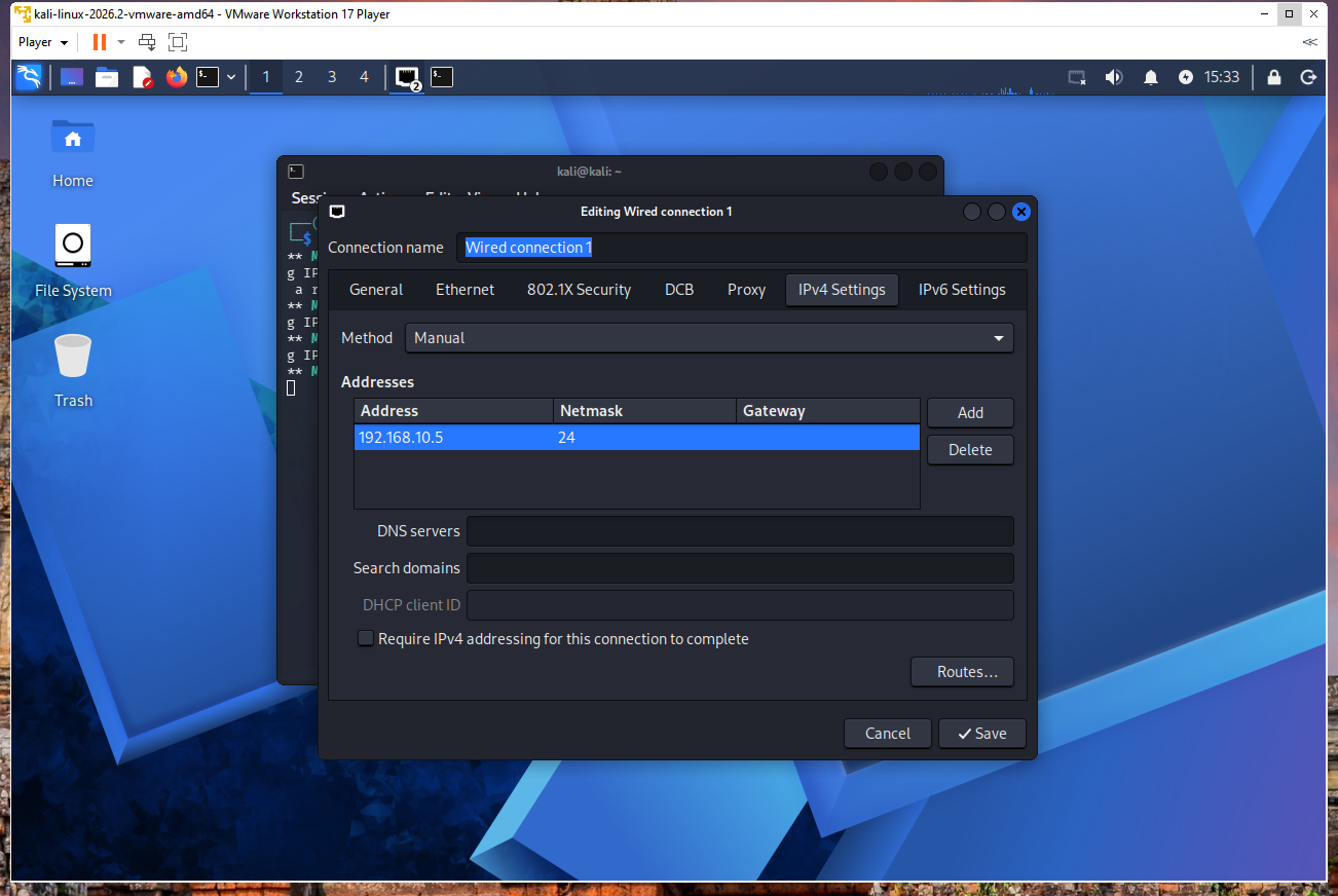 Apache web server installed on victim